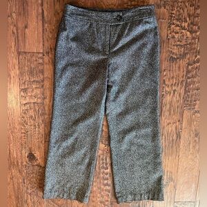 NWOT Ann Taylor Loft Black/White Tweed Lined Slacks, Silk/Wool/Poly Blend, 14